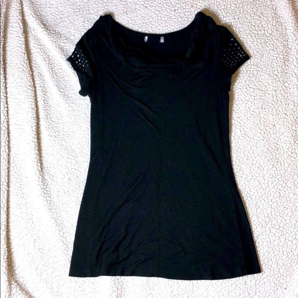 Long Black Top Size M